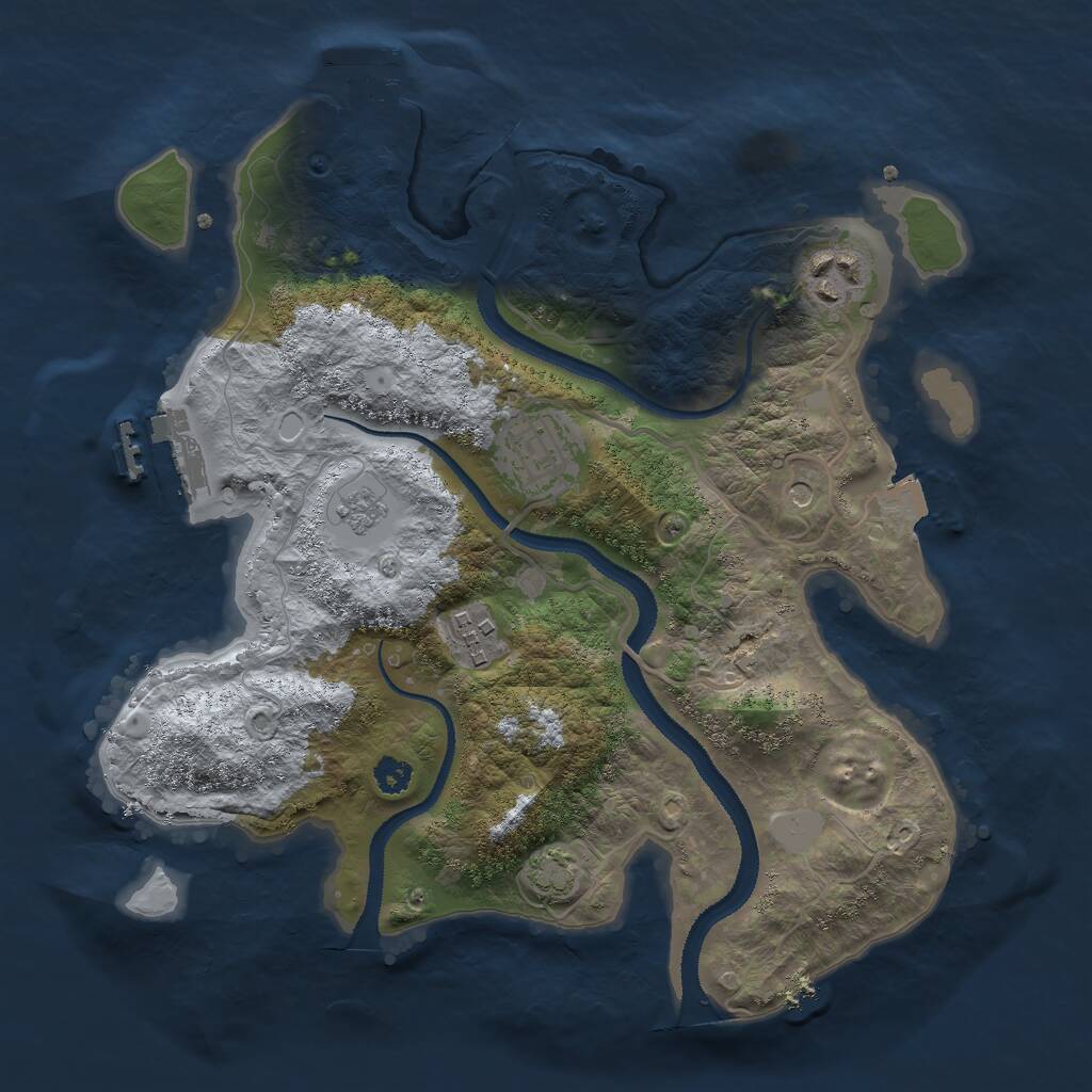 Rust Map: Procedural Map, Size: 2900, Seed: 2142069, 9 Monuments