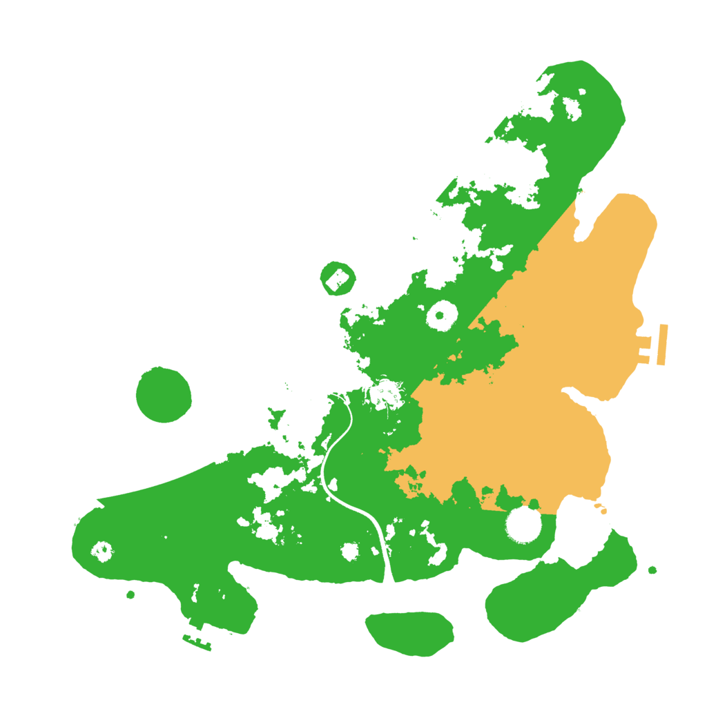 Biome Rust Map: Procedural Map, Size: 3500, Seed: 666995933