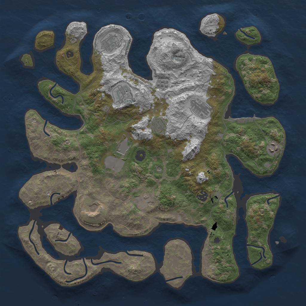 Rust Map: Procedural Map, Size: 4250, Seed: 2902, 14 Monuments