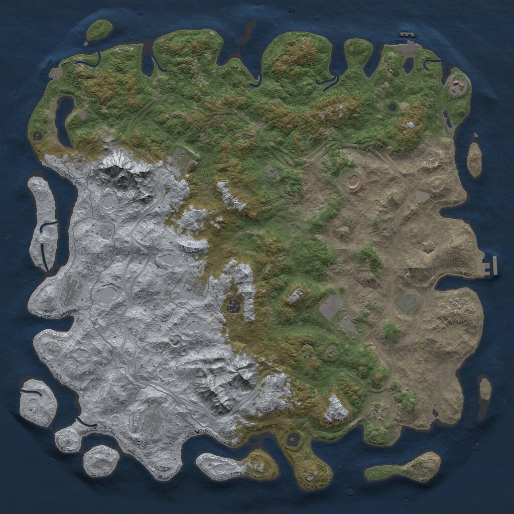 Rust Map: Procedural Map, Size: 5500, Seed: 82981421, 17 Monuments