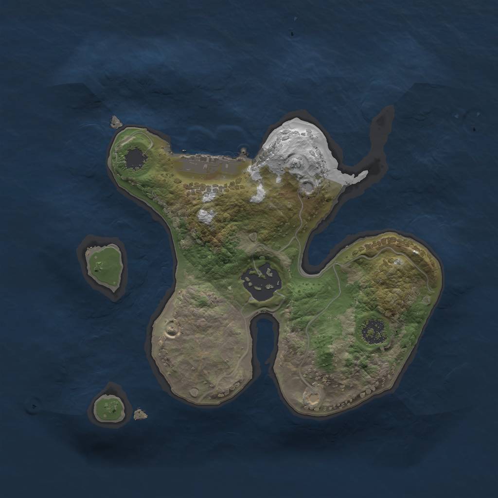 Rust Map: Procedural Map, Size: 2000, Seed: 1789482166, 4 Monuments