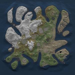 Thumbnail Rust Map: Procedural Map, Size: 3500, Seed: 853857952, 14 Monuments