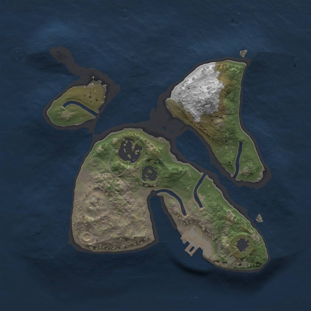 Rust Map: Procedural Map, Size: 2000, Seed: 49538592, 4 Monuments