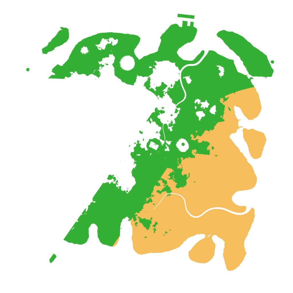 Biome Rust Map: Procedural Map, Size: 3500, Seed: 16253