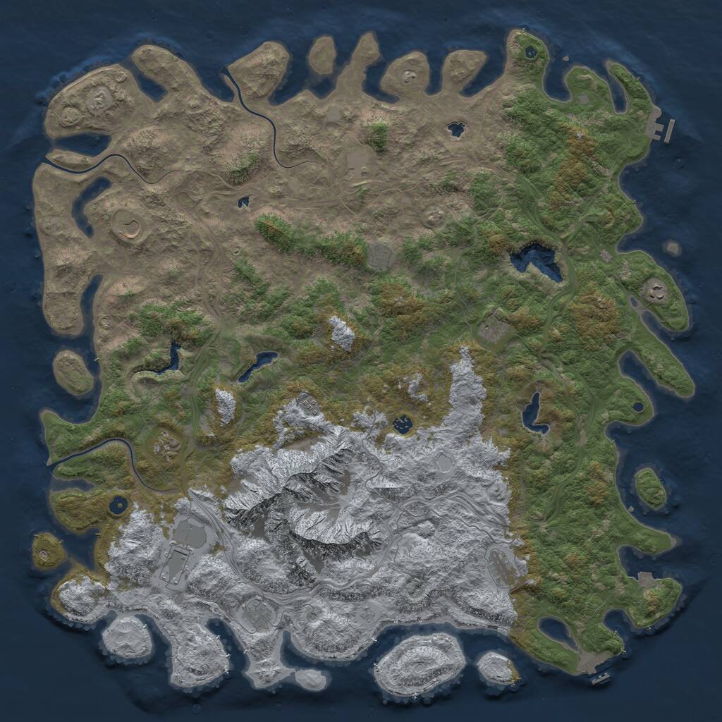 Rust Map: Procedural Map, Size: 6000, Seed: 1586988066, 17 Monuments