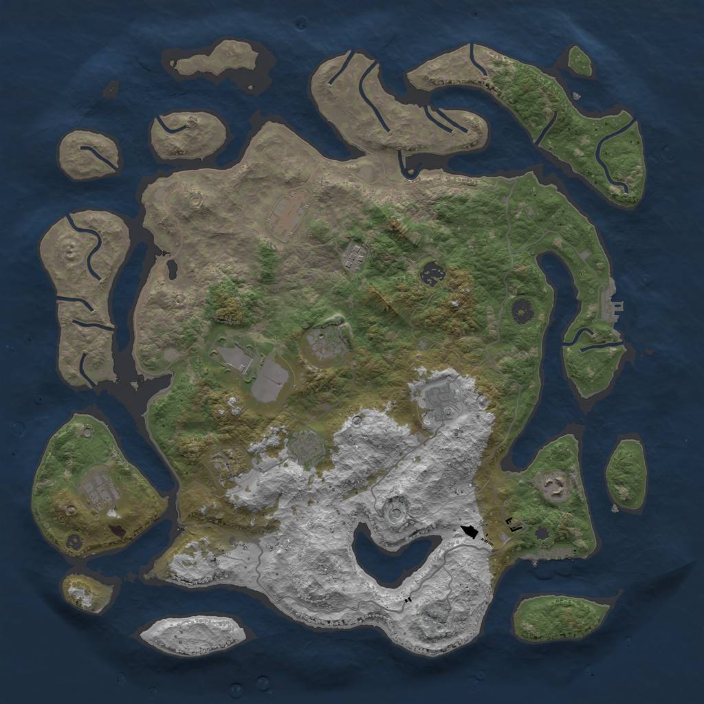 Rust Map: Procedural Map, Size: 4500, Seed: 79879660, 15 Monuments