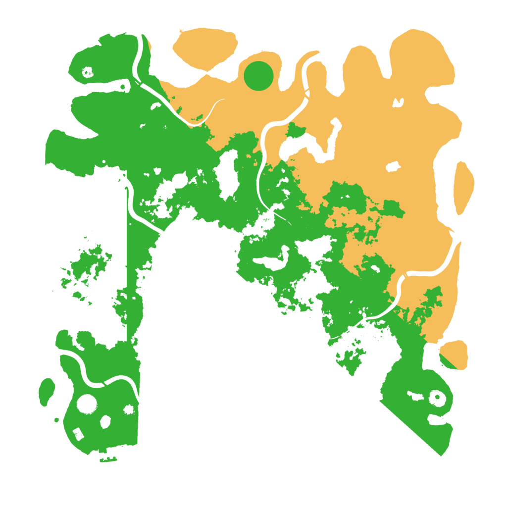 Biome Rust Map: Procedural Map, Size: 4500, Seed: 72927727
