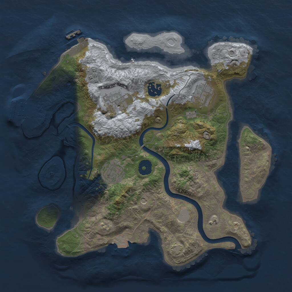 Rust Map: Procedural Map, Size: 3000, Seed: 603919699, 10 Monuments