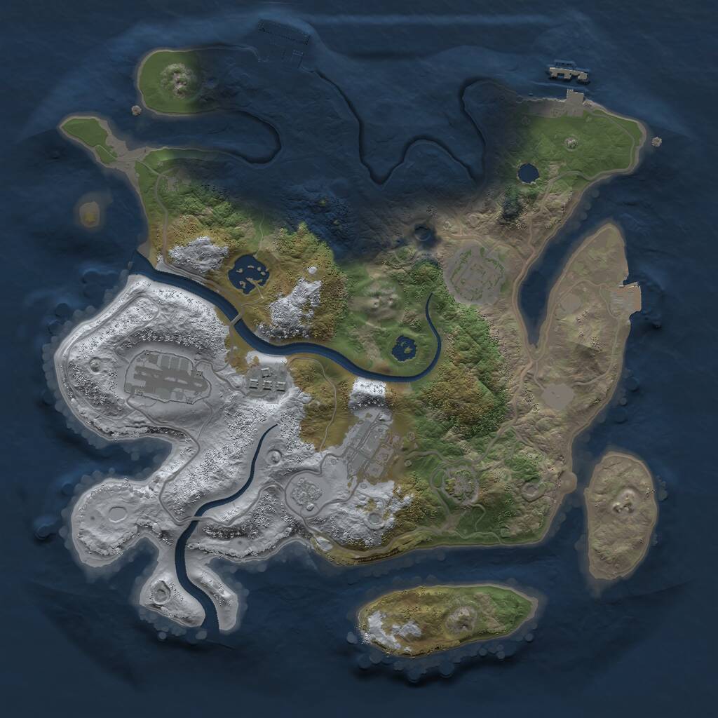 Rust Map: Procedural Map, Size: 2900, Seed: 21420, 11 Monuments