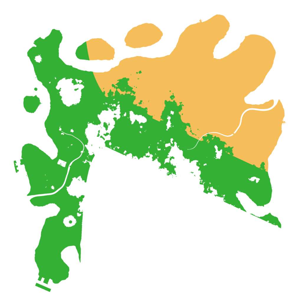 Biome Rust Map: Procedural Map, Size: 3800, Seed: 14183