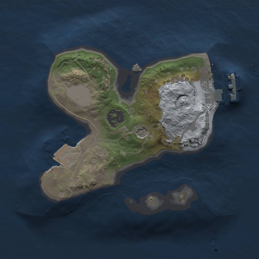 Rust Map: Procedural Map, Size: 1500, Seed: 428786, 3 Monuments