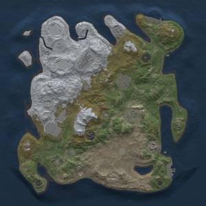 Thumbnail Rust Map: Procedural Map, Size: 3500, Seed: 3587, 15 Monuments