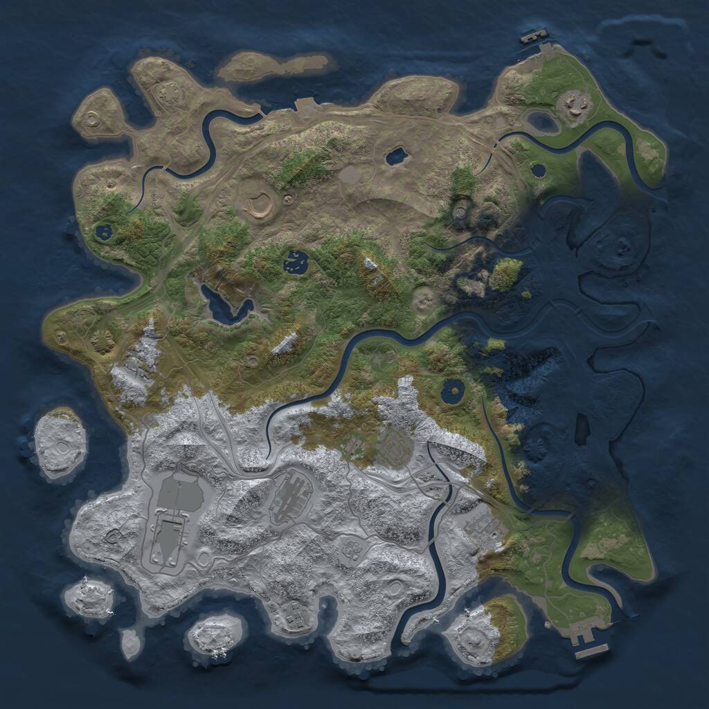 Rust Map: Procedural Map, Size: 4250, Seed: 186527, 15 Monuments