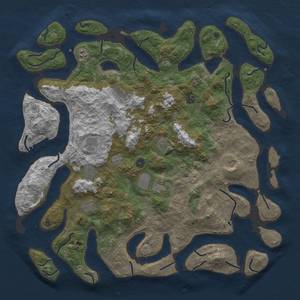 Thumbnail Rust Map: Procedural Map, Size: 5000, Seed: 1943, 15 Monuments