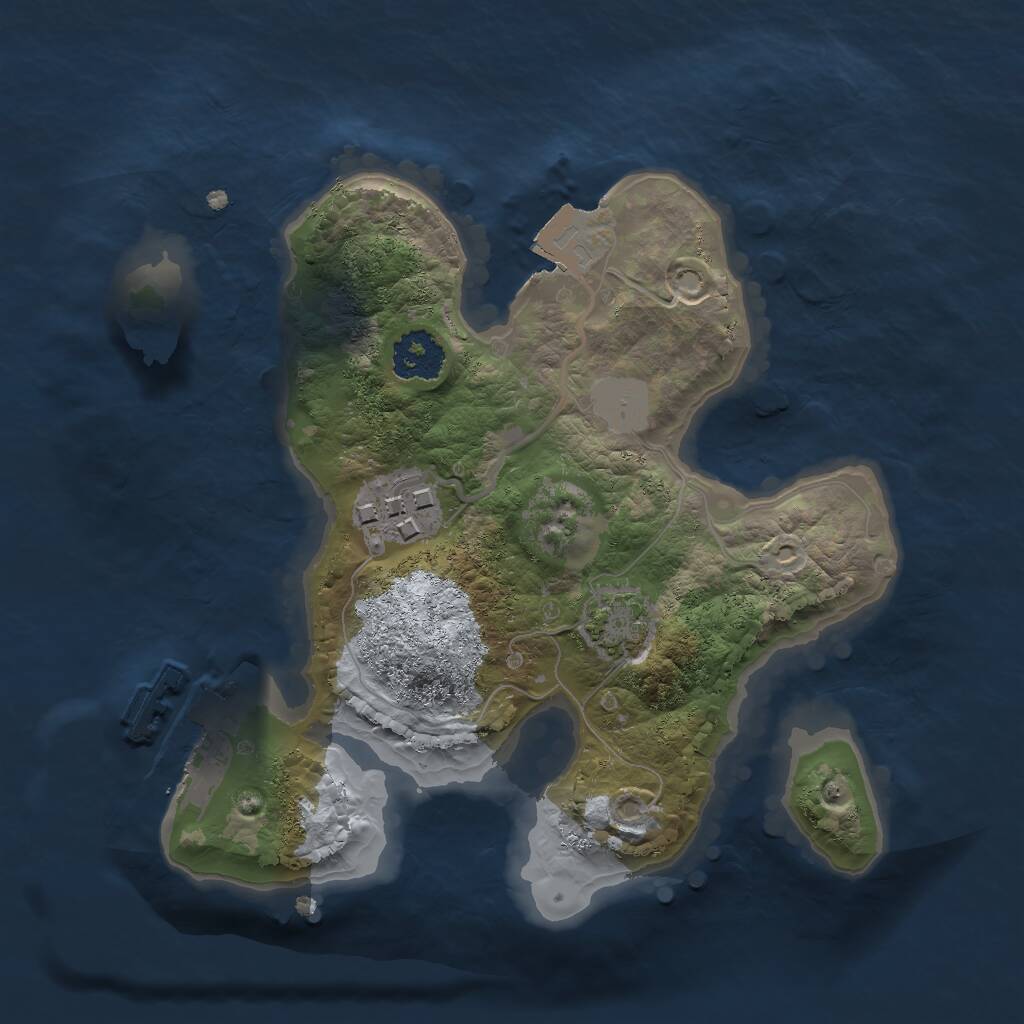 Rust Map: Procedural Map, Size: 2000, Seed: 426890268, 4 Monuments
