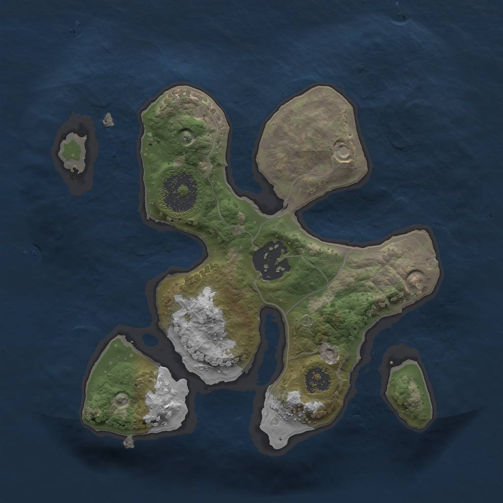 Rust Map: Procedural Map, Size: 2000, Seed: 426890268, 3 Monuments