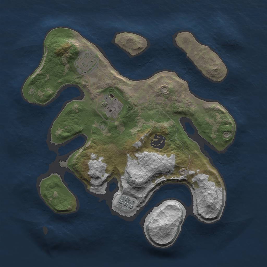 Rust Map: Barren, Size: 2700, Seed: 170740062, 6 Monuments