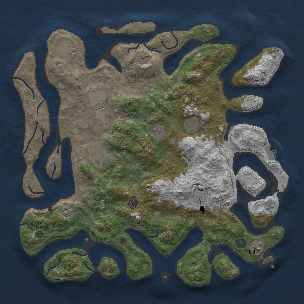 Rust Map: Procedural Map, Size: 4500, Seed: 89023412, 14 Monuments