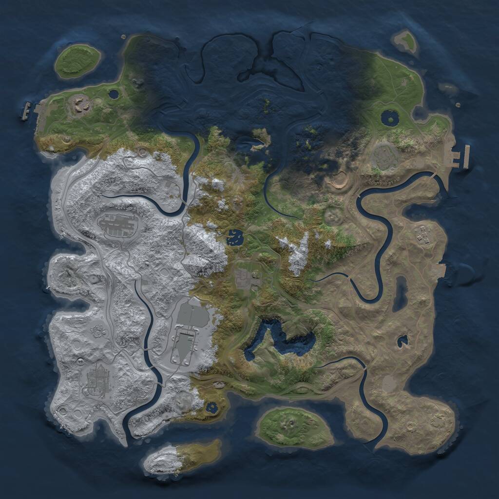 Rust Map: Procedural Map, Size: 4250, Seed: 988425, 15 Monuments