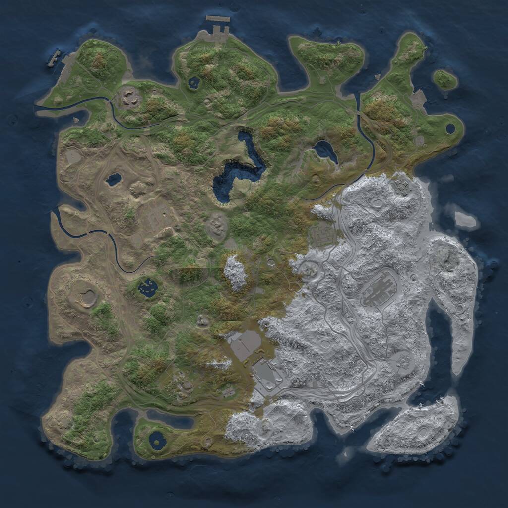 Rust Map: Procedural Map, Size: 4250, Seed: 6739548, 15 Monuments