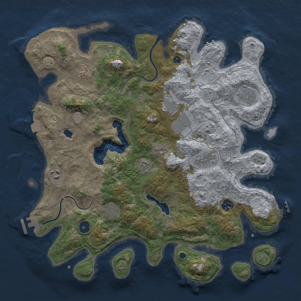 Rust Map: Procedural Map, Size: 4000, Seed: 226, 13 Monuments