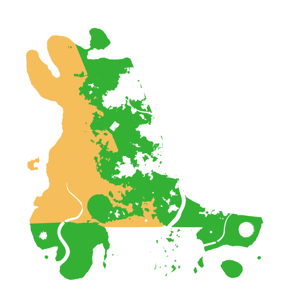Biome Rust Map: Procedural Map, Size: 3500, Seed: 113356838