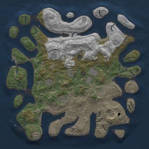 Thumbnail Rust Map: Procedural Map, Size: 4550, Seed: 1, 16 Monuments