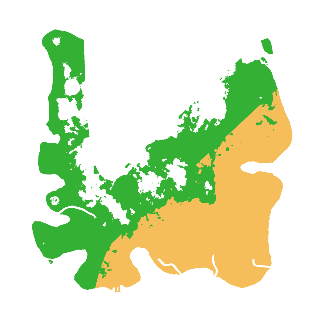 Biome Rust Map: Procedural Map, Size: 3600, Seed: 10079557