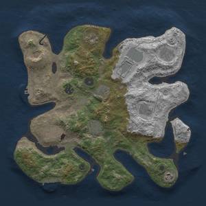 Thumbnail Rust Map: Procedural Map, Size: 3500, Seed: 572343, 16 Monuments