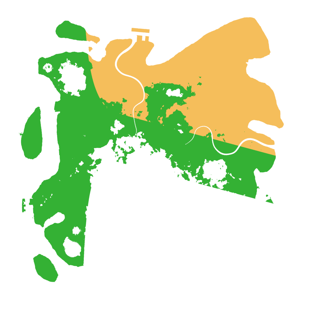 Biome Rust Map: Procedural Map, Size: 3500, Seed: 476934