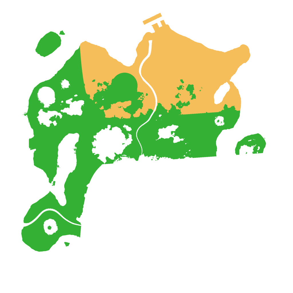 Biome Rust Map: Procedural Map, Size: 3000, Seed: 3818521