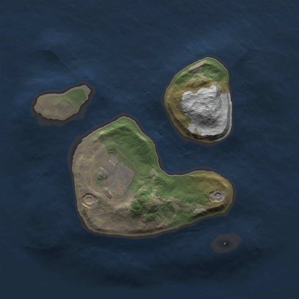 Rust Map: Barren, Size: 1850, Seed: 1337, 3 Monuments