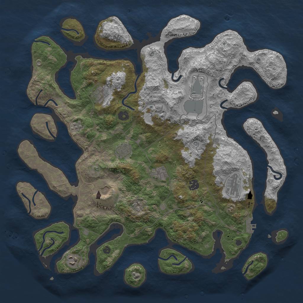 Rust Map: Procedural Map, Size: 4250, Seed: 981, 14 Monuments