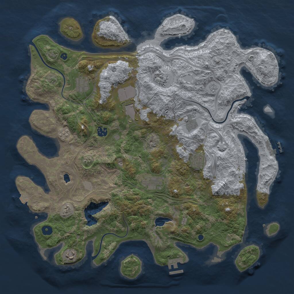 Rust Map: Procedural Map, Size: 4250, Seed: 981, 15 Monuments