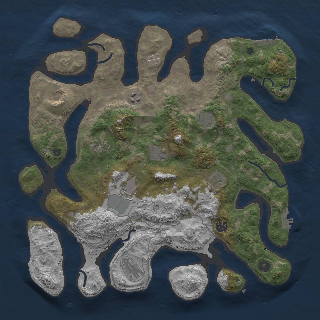 Rust Map: Procedural Map, Size: 4000, Seed: 765097162, 15 Monuments