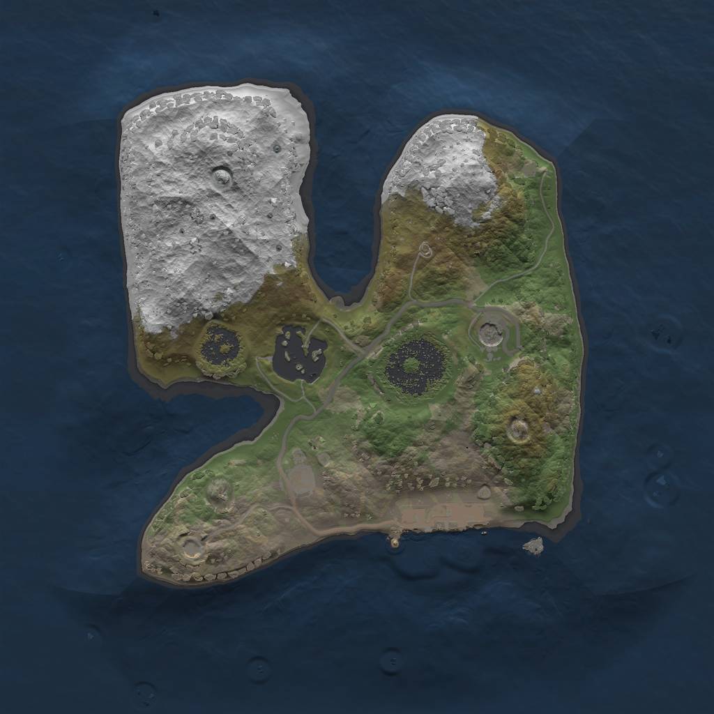 Rust Map: Procedural Map, Size: 1900, Seed: 1336, 5 Monuments