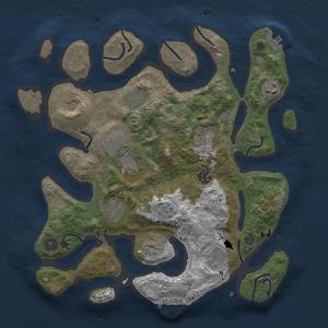 Thumbnail Rust Map: Procedural Map, Size: 3500, Seed: 2067377031, 14 Monuments