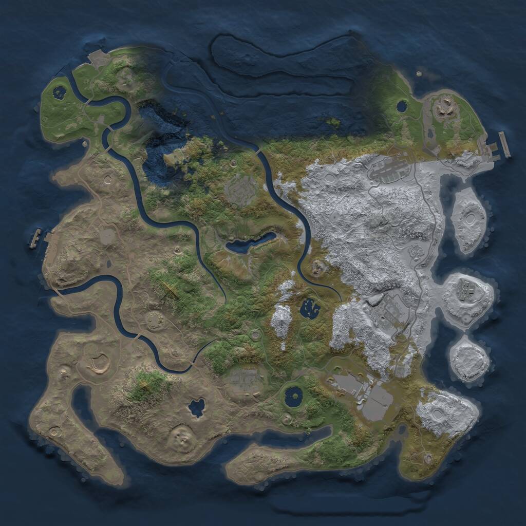 Rust Map: Procedural Map, Size: 4000, Seed: 794414, 15 Monuments