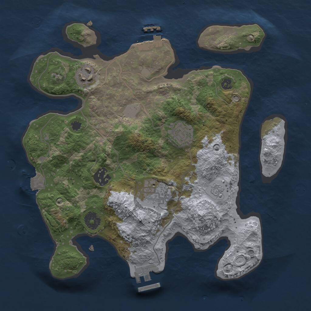 Rust Map: Procedural Map, Size: 2800, Seed: 20, 8 Monuments