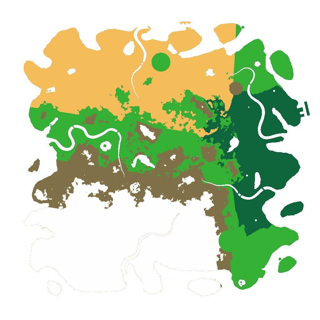 Biome Rust Map: Procedural Map, Size: 4500, Seed: 301