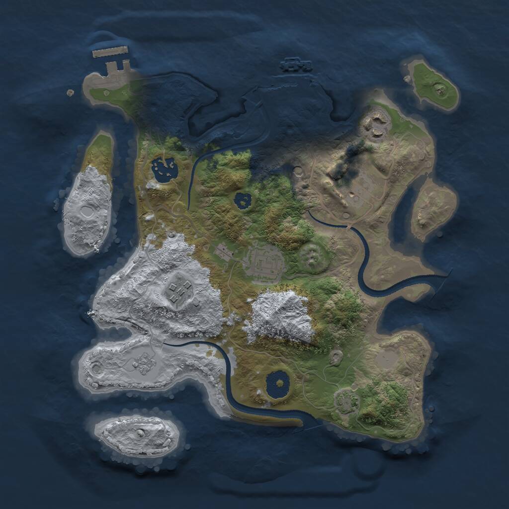 Rust Map: Procedural Map, Size: 2900, Seed: 1859327, 11 Monuments