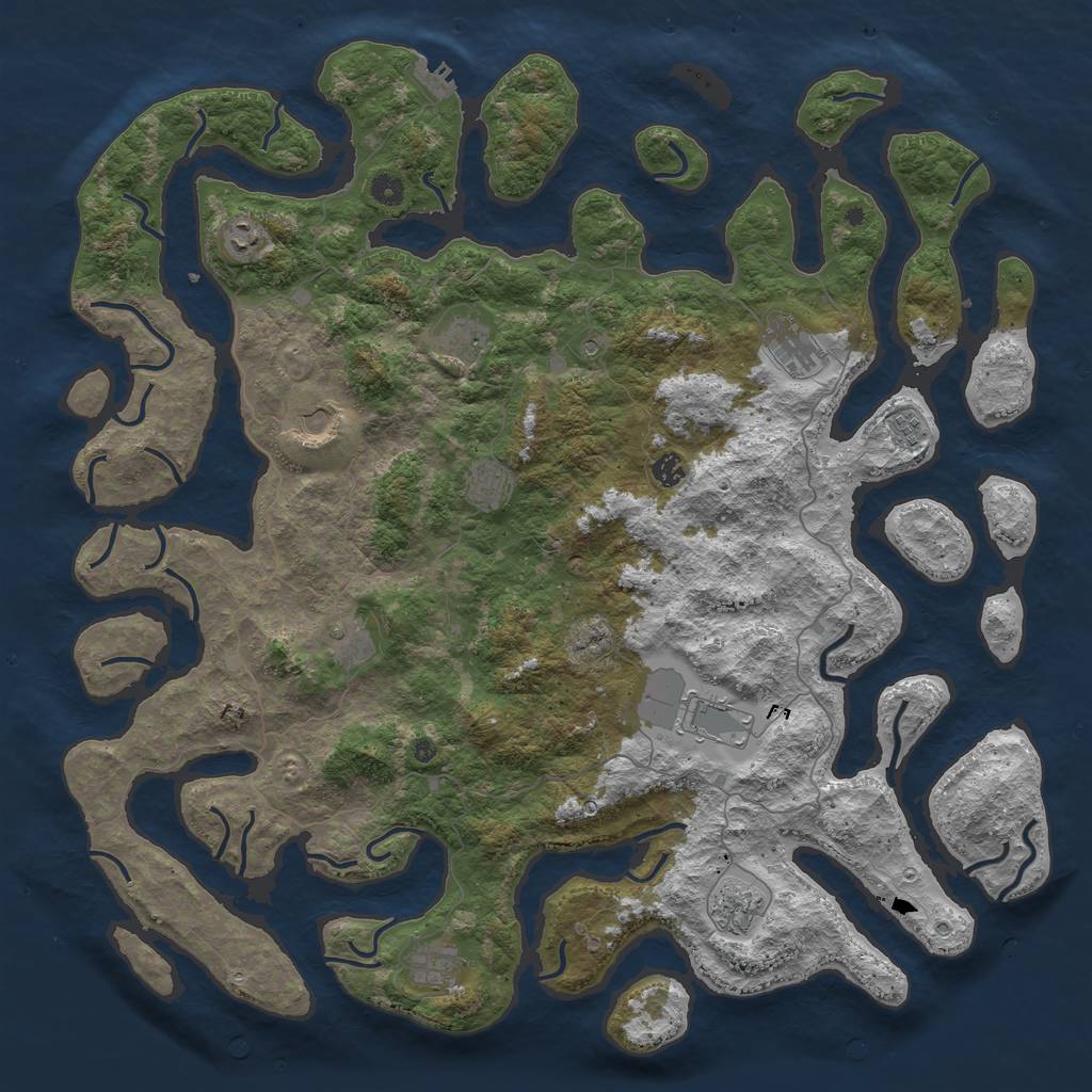 Rust Map: Procedural Map, Size: 5000, Seed: 89417523, 15 Monuments