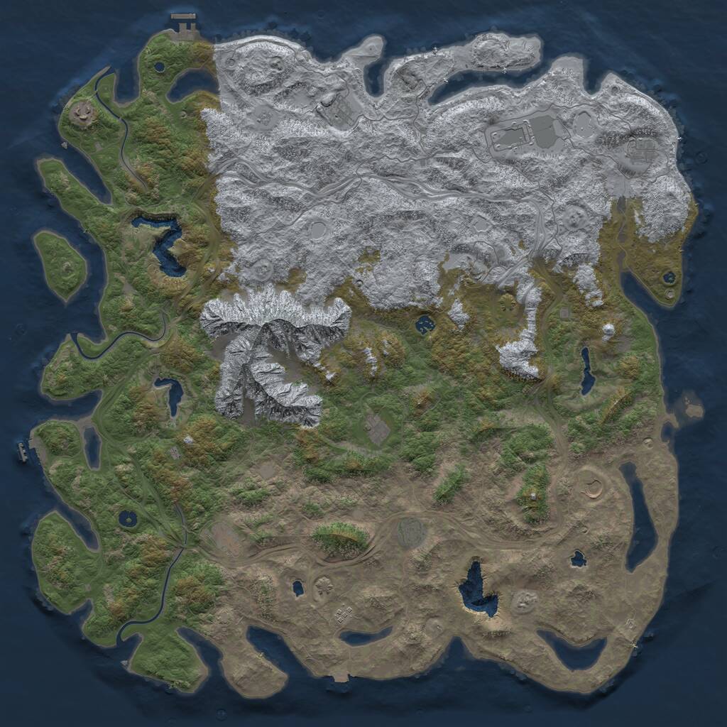 Rust Map: Procedural Map, Size: 6000, Seed: 1471578442, 17 Monuments