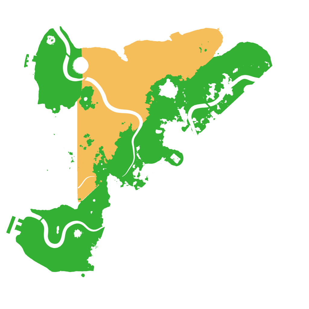 Biome Rust Map: Procedural Map, Size: 3500, Seed: 1500