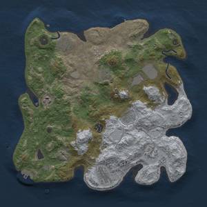 Thumbnail Rust Map: Procedural Map, Size: 3500, Seed: 1500, 16 Monuments