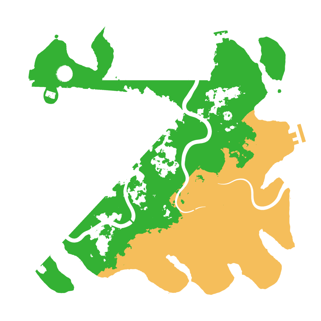 Biome Rust Map: Procedural Map, Size: 3500, Seed: 46564