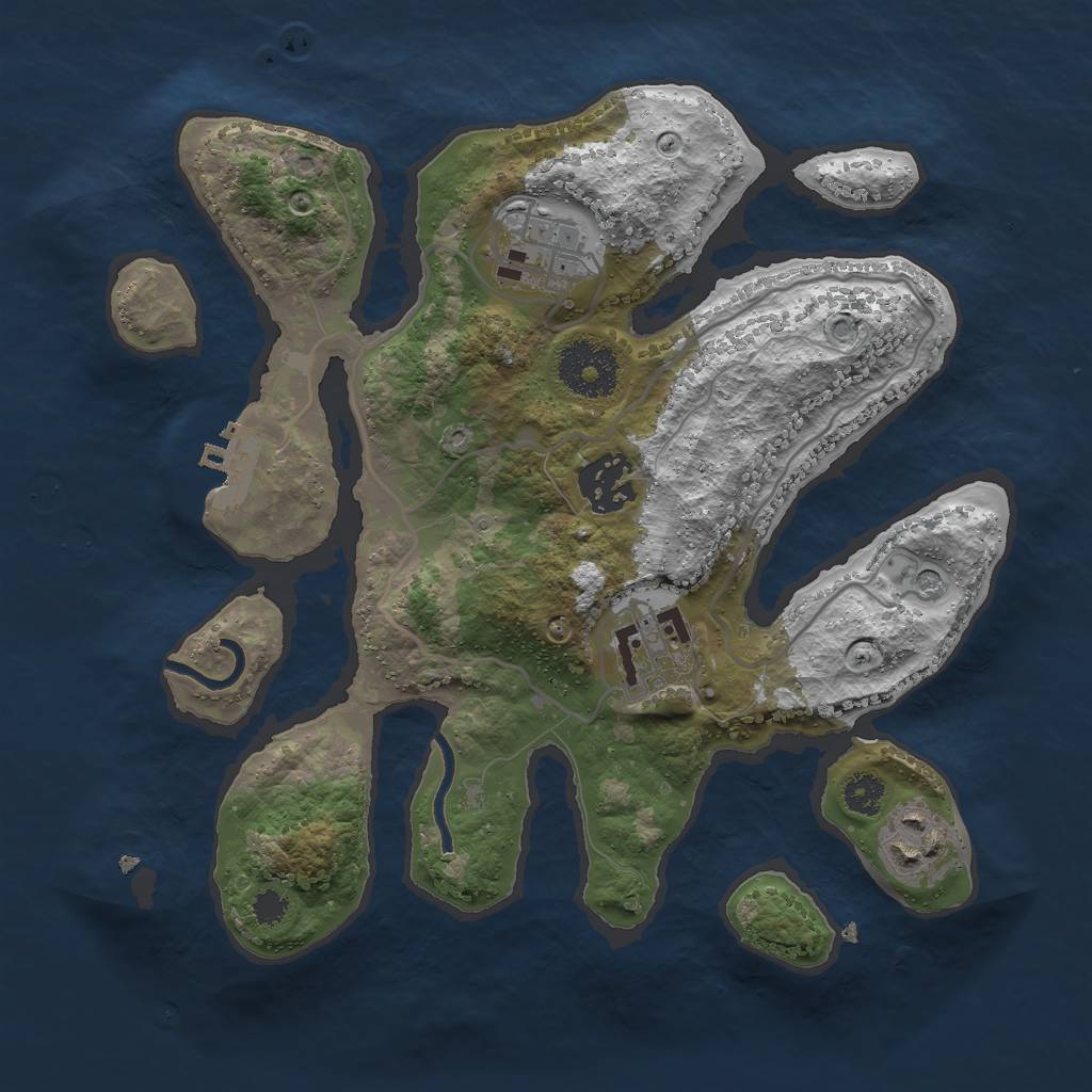Rust Map: Procedural Map, Size: 2799, Seed: 192, 8 Monuments