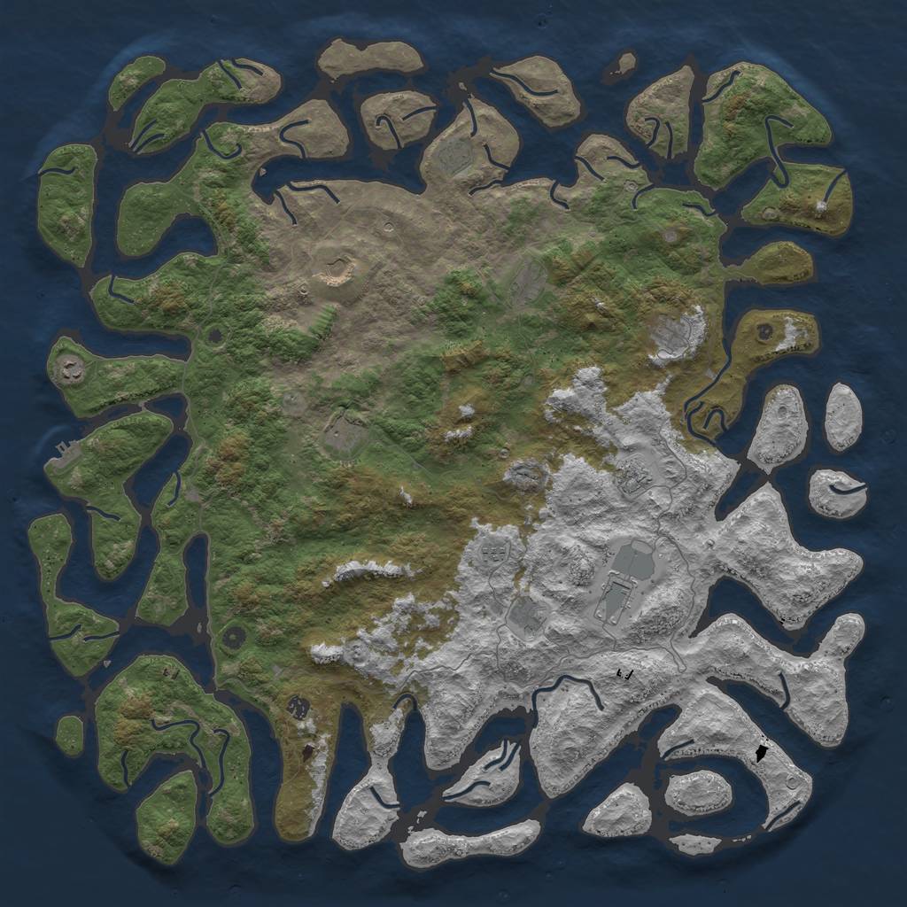 Rust Map: Procedural Map, Size: 6000, Seed: 2142017, 15 Monuments