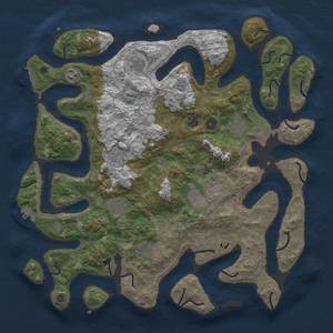 Thumbnail Rust Map: Procedural Map, Size: 4400, Seed: 123456789, 14 Monuments