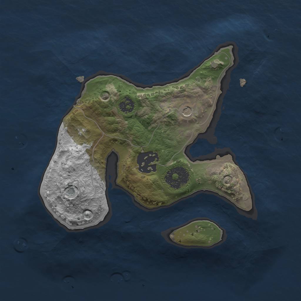 Rust Map: Procedural Map, Size: 2000, Seed: 1906431072, 4 Monuments